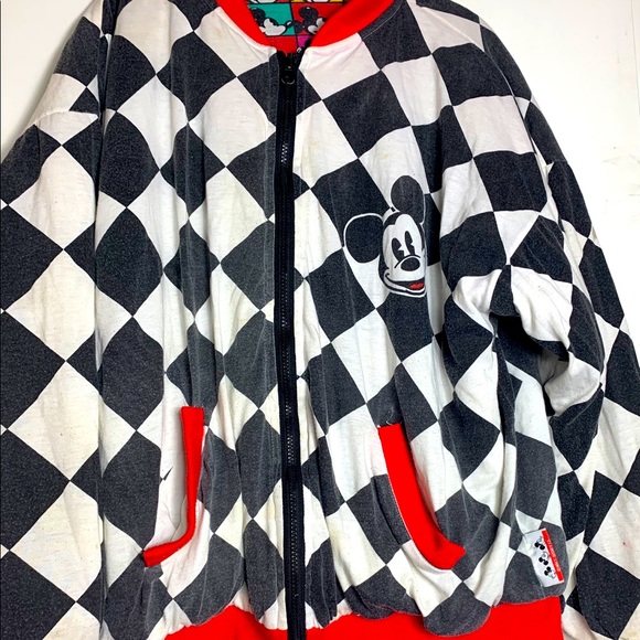 Vintage Reversible Mickey Mouse Bomber Jacket